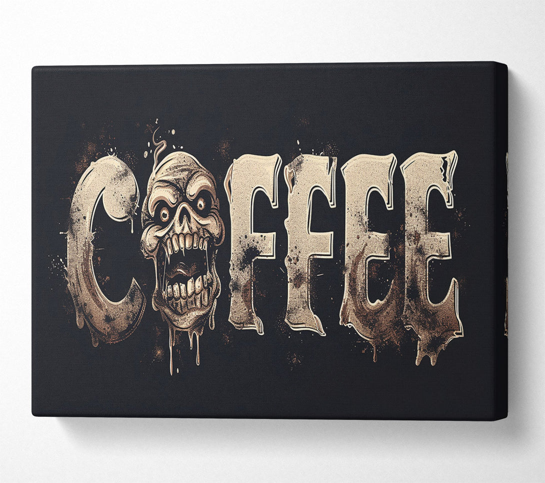  A Canvas Print of Coffee Skulls Canvas Art