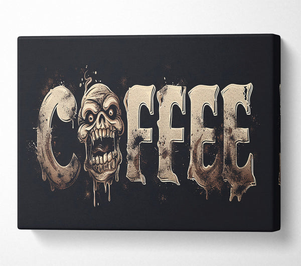  A Canvas Print of Coffee Skulls Canvas Art