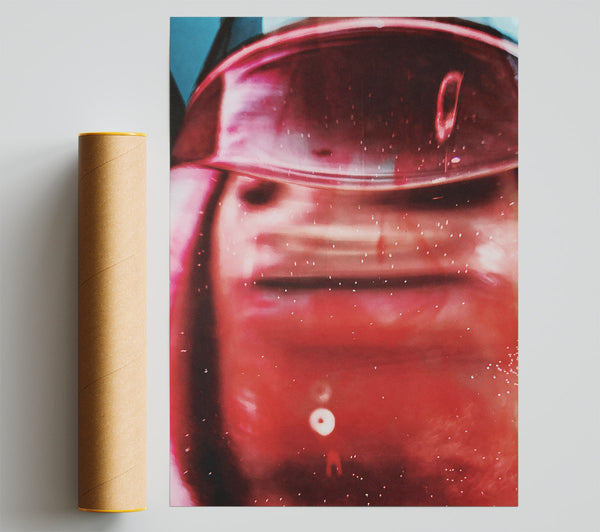 Crimson Fizzy Depth Poster
