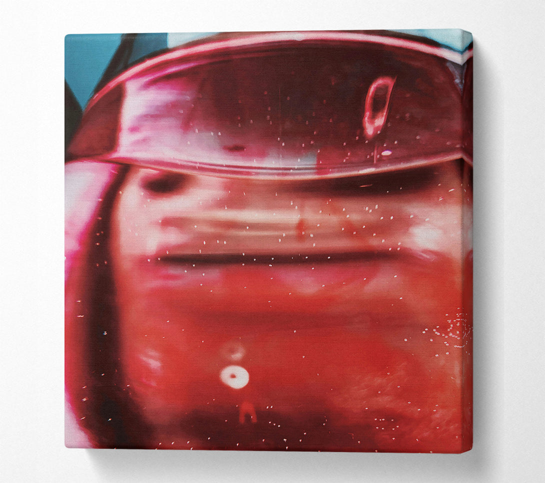  A Canvas Print of Crimson Fizzy Depth Canvas Wall Art