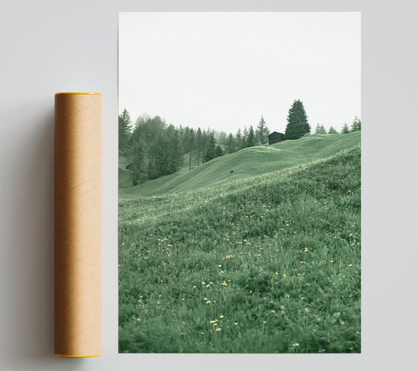 Emerald Green Hills Giclee Print