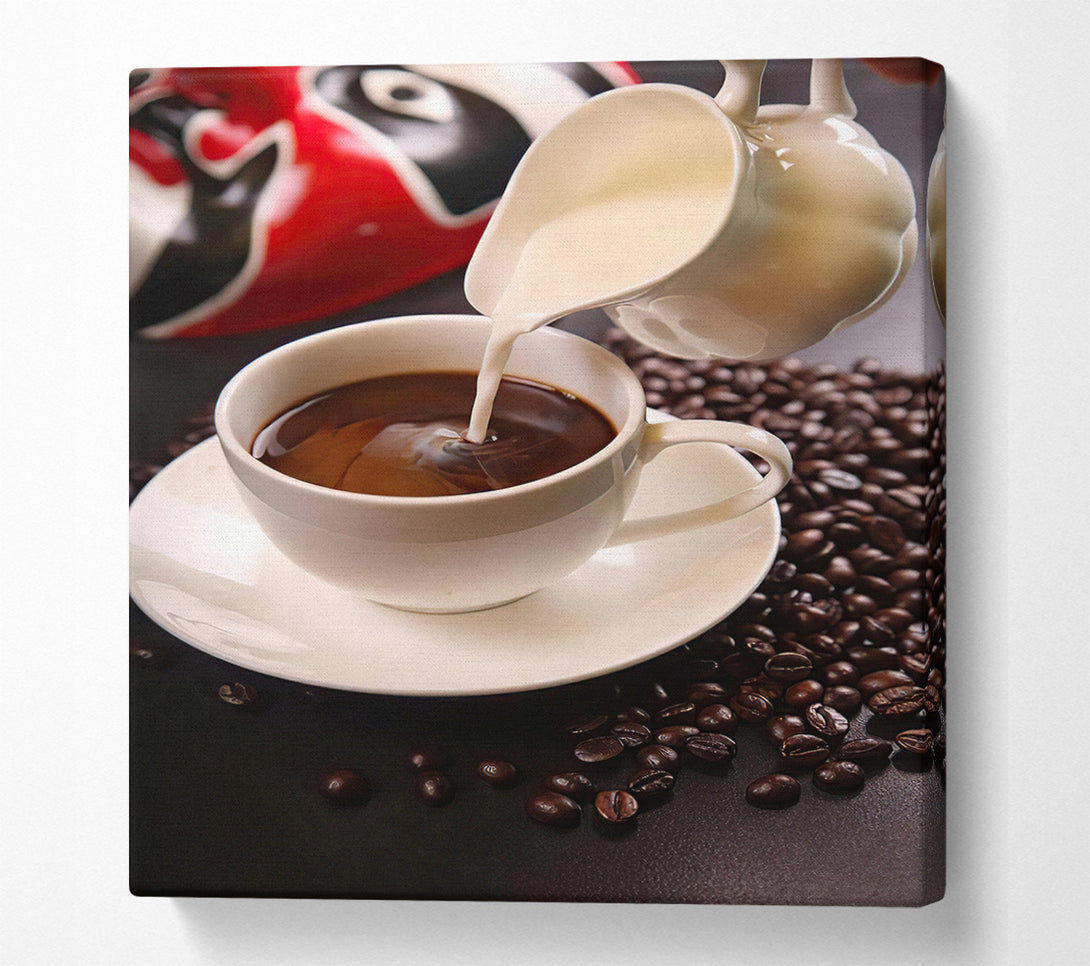  A Canvas Print of Coffee With Milk Canvas Print
