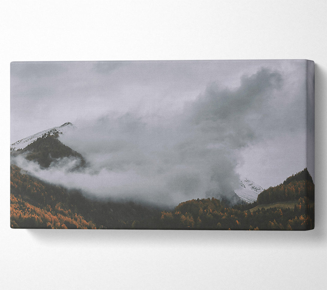  A Canvas Print of Gray Sky Mountain Mist Canvas Print