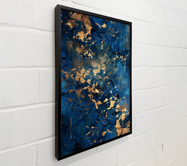 Azure Gold Swirls