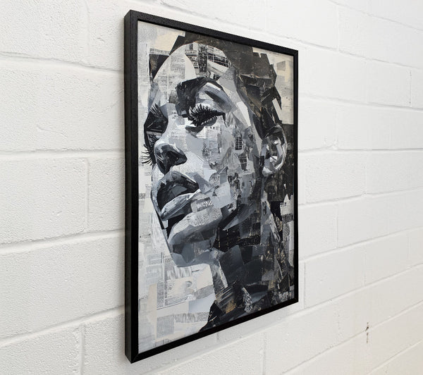 Collage Grey Text Graffiti