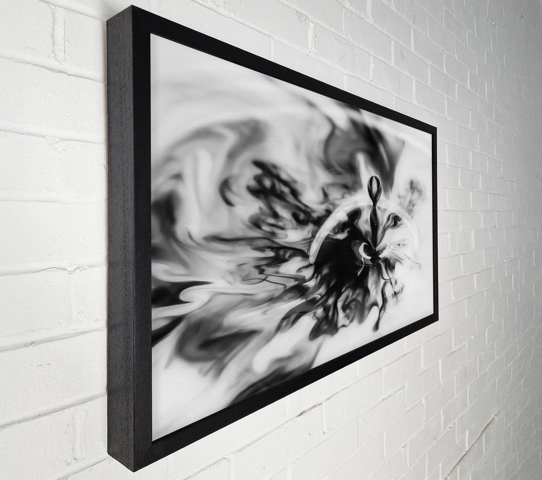  A Canvas Print of Black Ink Bloom Canvas Wall Art
