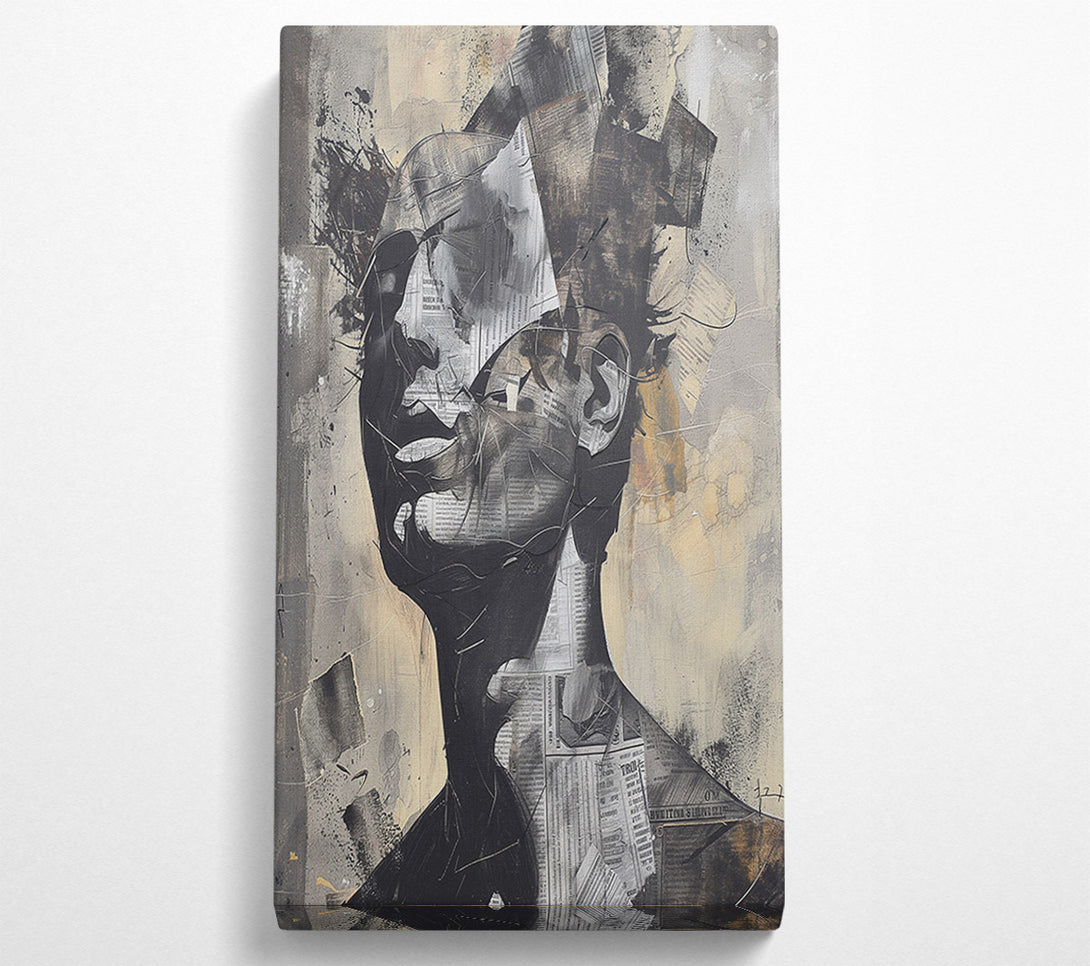  A Canvas Print of Collage Head Graffiti Canvas Wall Art