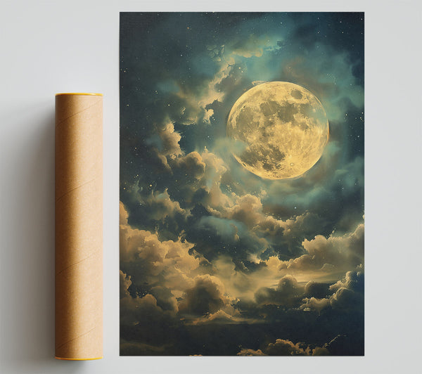 Golden Moon Dreamscape Giclee Print