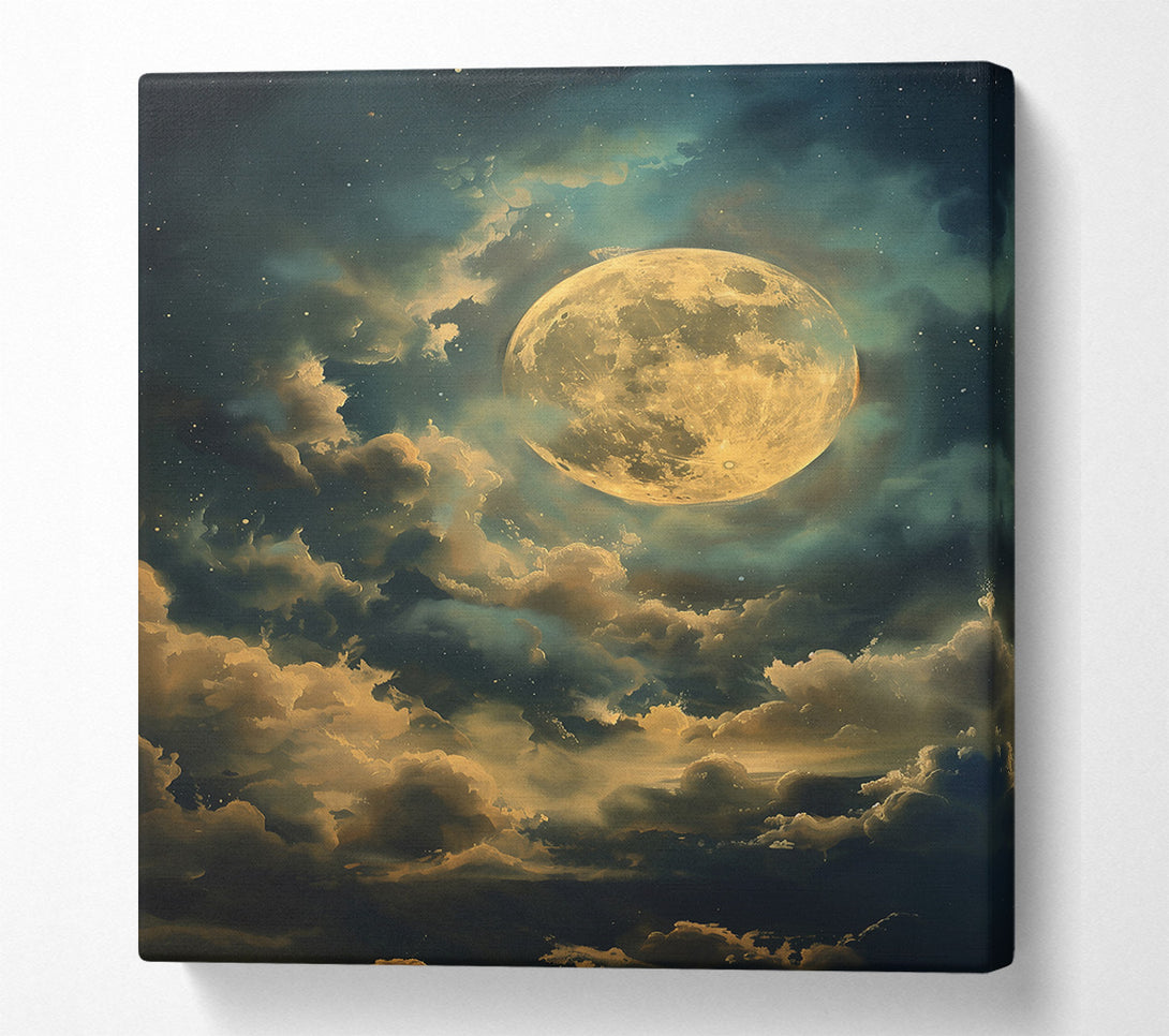  A Canvas Print of Golden Moon Dreamscape Canvas Art