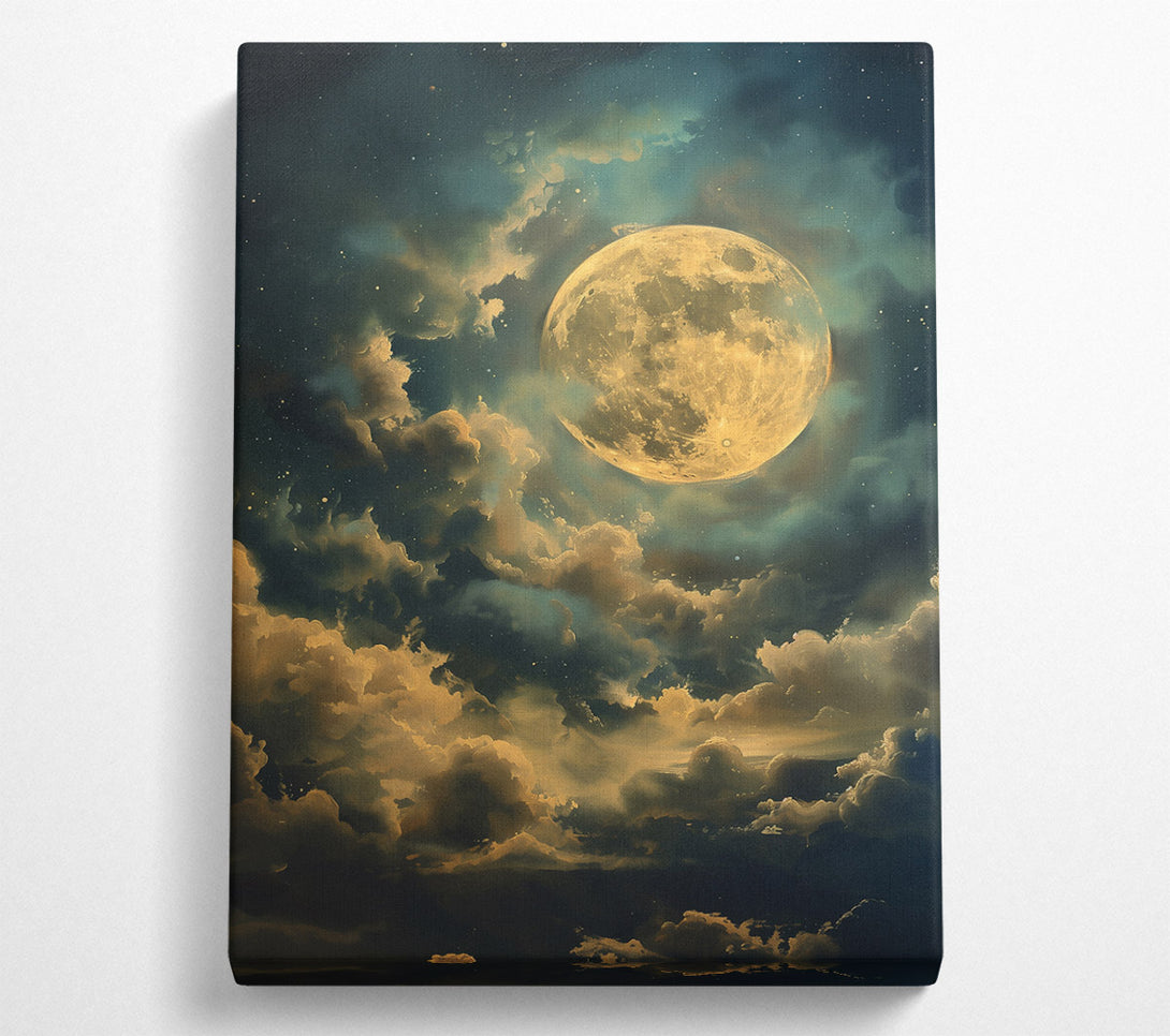  A Canvas Print of Golden Moon Dreamscape Canvas Art