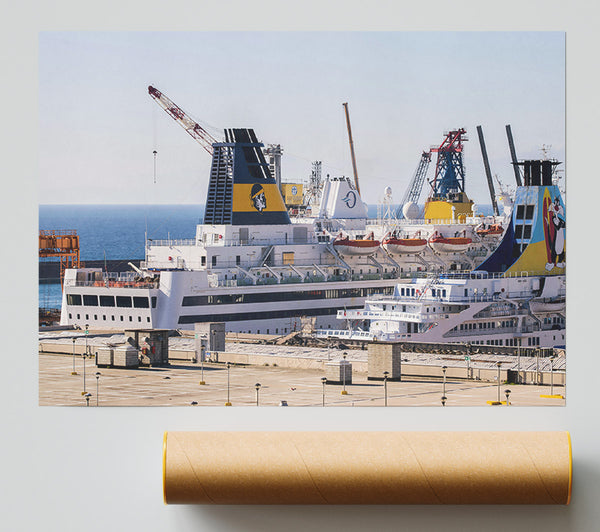 Yellow Fun Ships Print