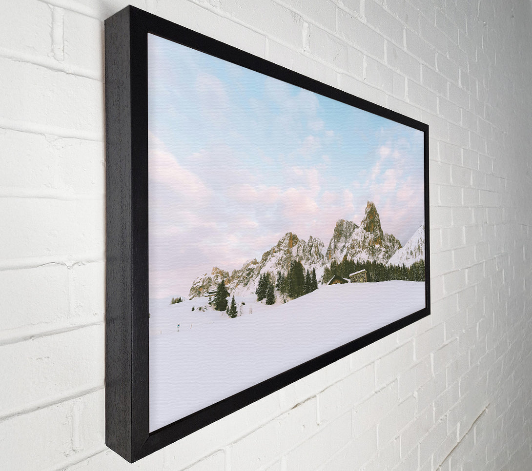  A Canvas Print of Pink Sky Mountainscape Canvas Print