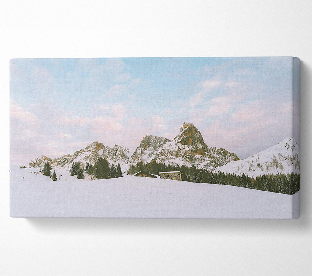  A Canvas Print of Pink Sky Mountainscape Canvas Print