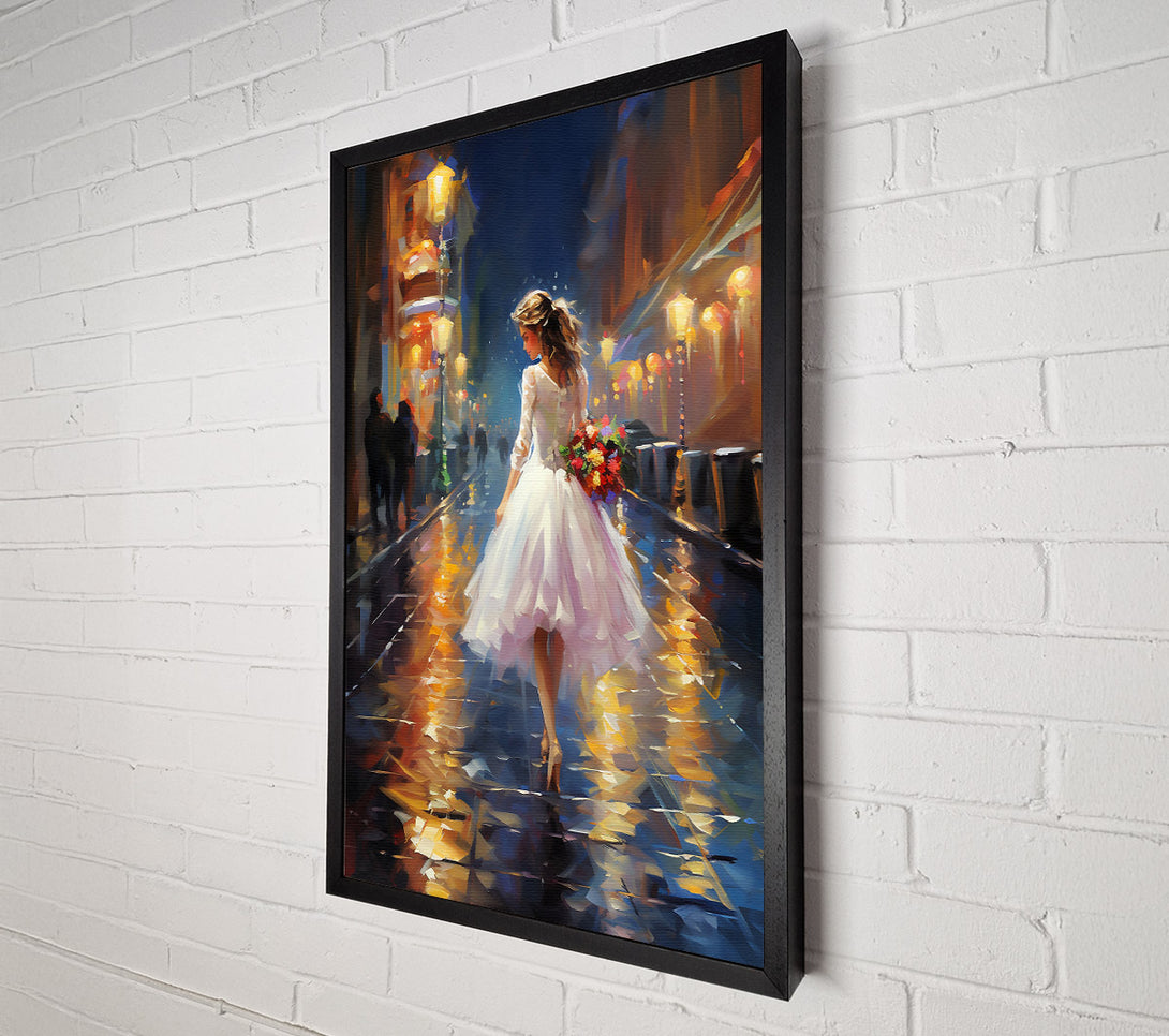  A Canvas Print of Golden City Stroll Canvas Art