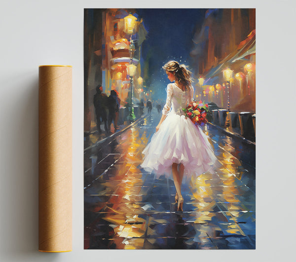Golden City Stroll Print