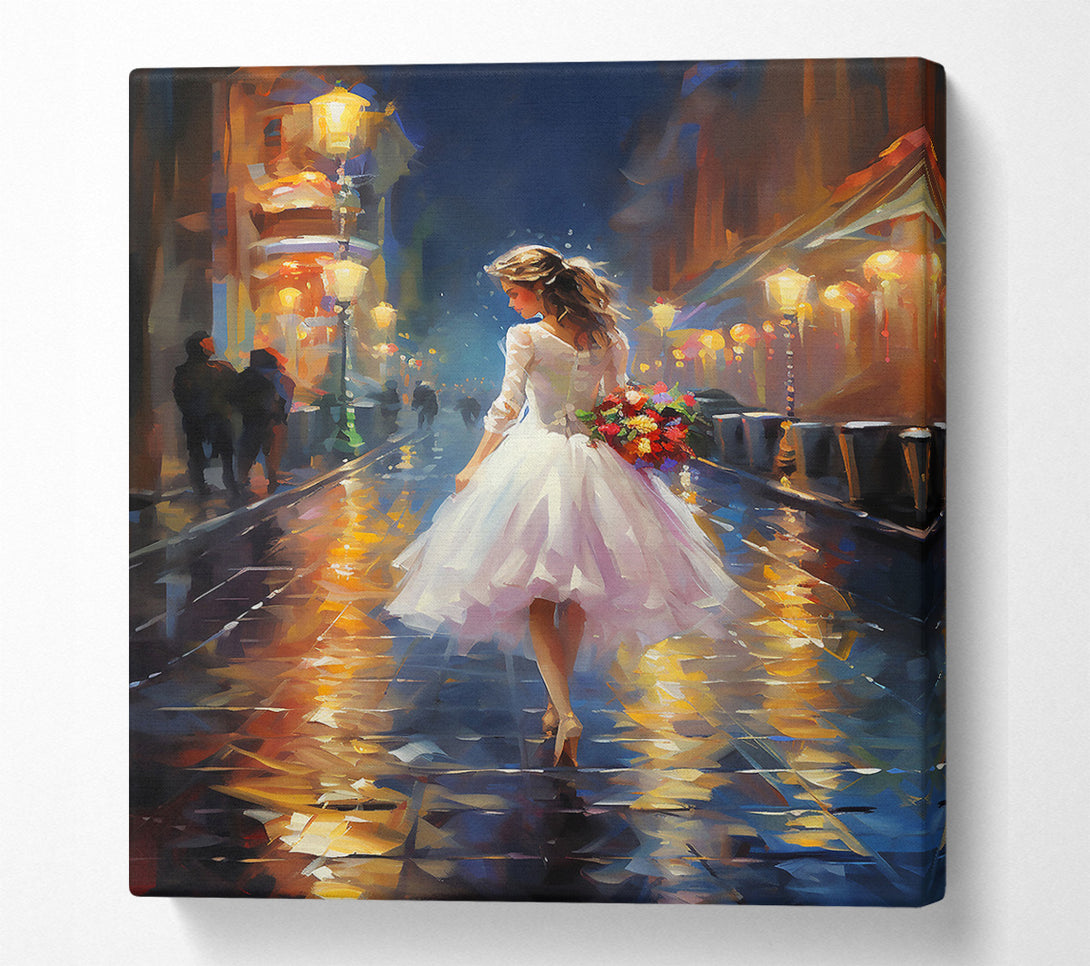  A Canvas Print of Golden City Stroll Canvas Art