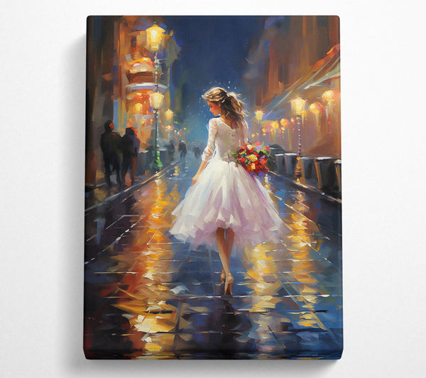  A Canvas Print of Golden City Stroll Canvas Art