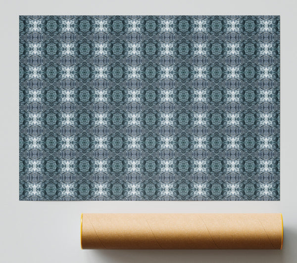 Teal Abstract Pattern Poster