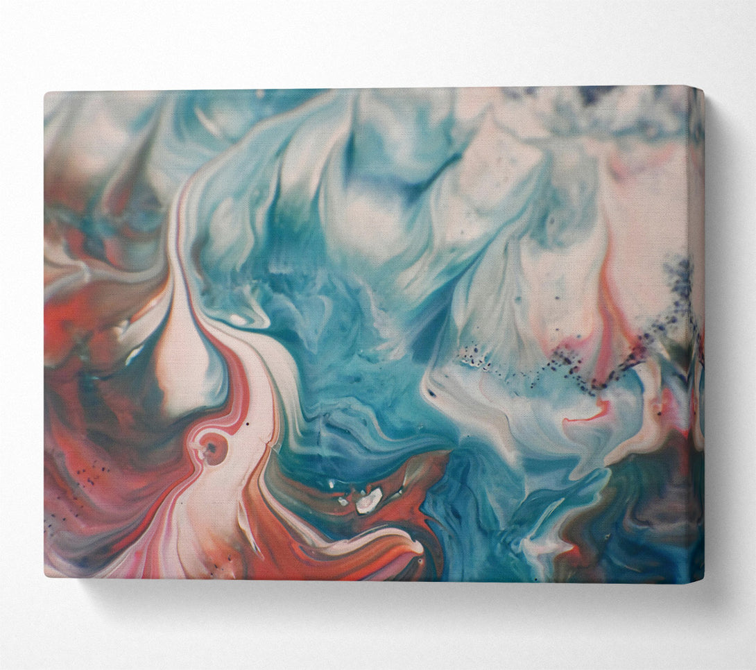  A Canvas Print of Aqua Swirling Dreams Canvas Print