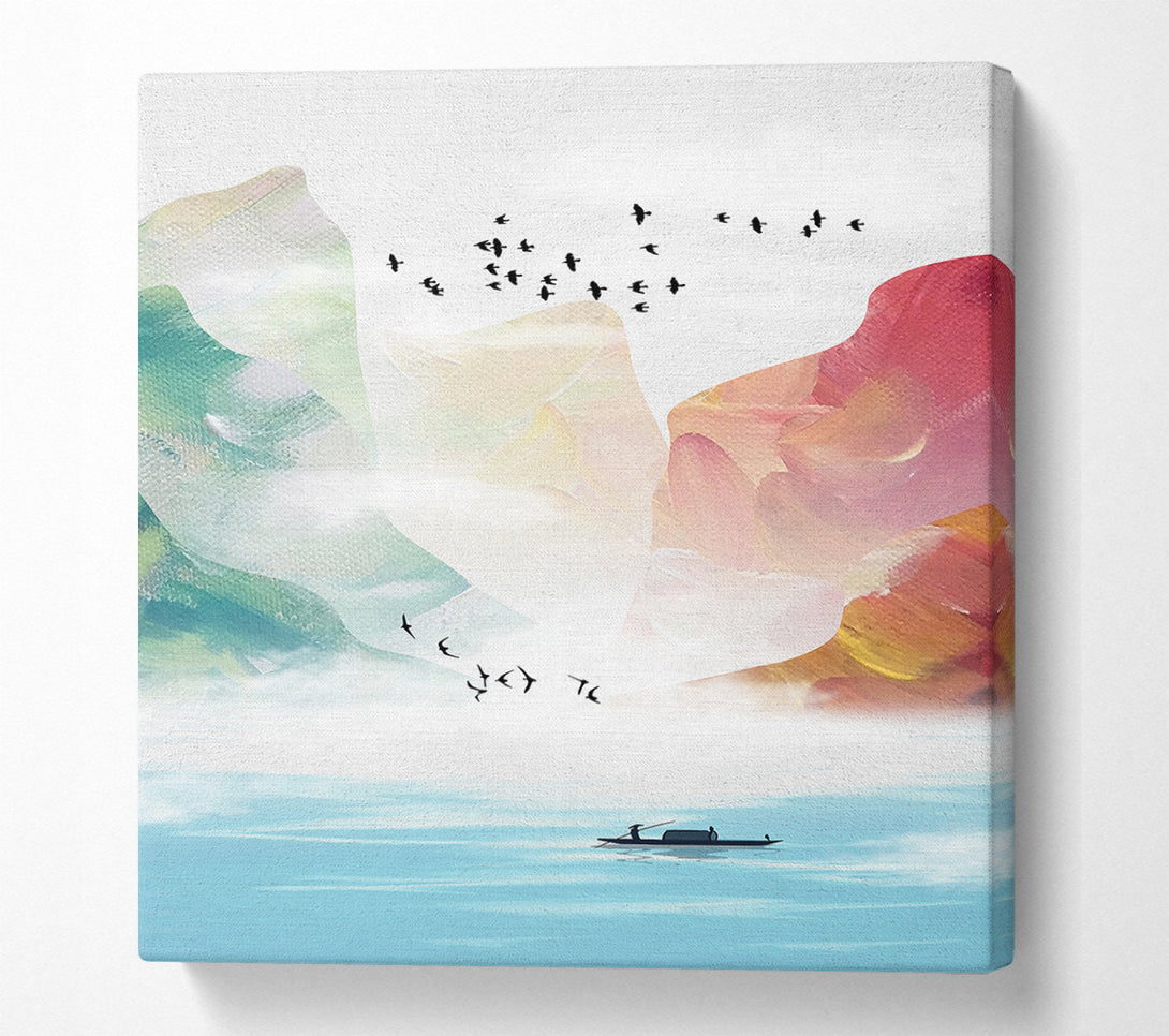  A Canvas Print of Collage Of Flight And Boats Canvas Wall Art