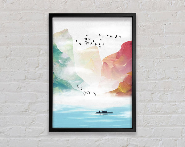 Collage Of Flight And Boats Framed Print