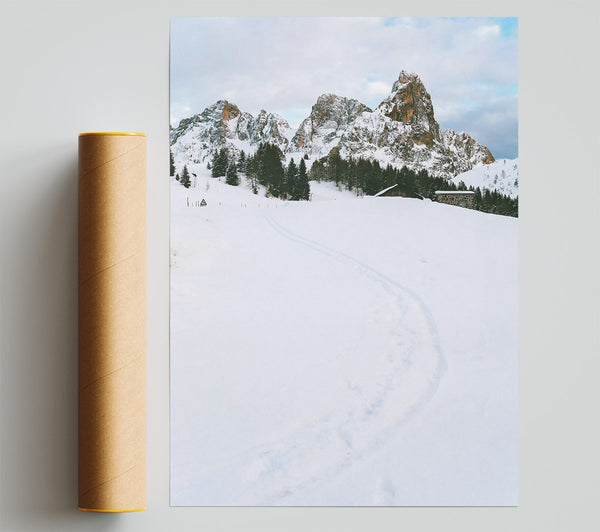 White Mountain Tracks. Print