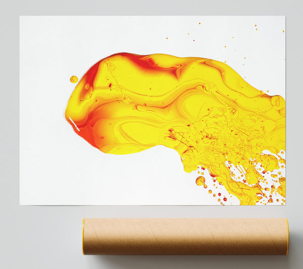 Golden Abstract Splashes Poster