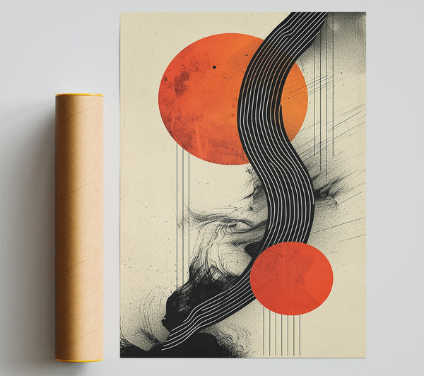 Crimson Streamlines Poster