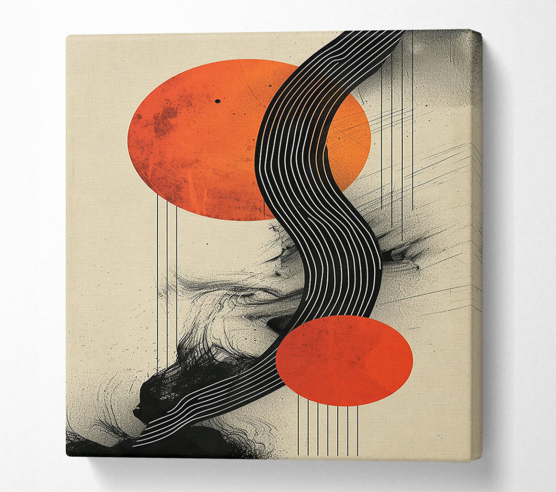  A Canvas Print of Crimson Streamlines Canvas Art
