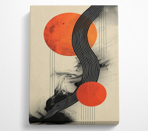  A Canvas Print of Crimson Streamlines Canvas Art