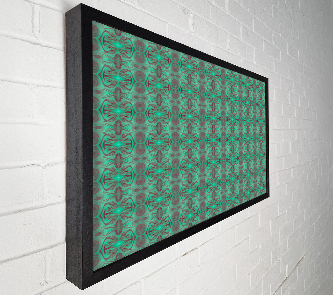  A Canvas Print of Teal Intertwined Pattern Canvas Wall Art