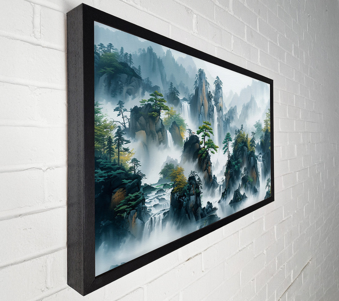  A Canvas Print of Blue Mist Waterfalls Canvas Print