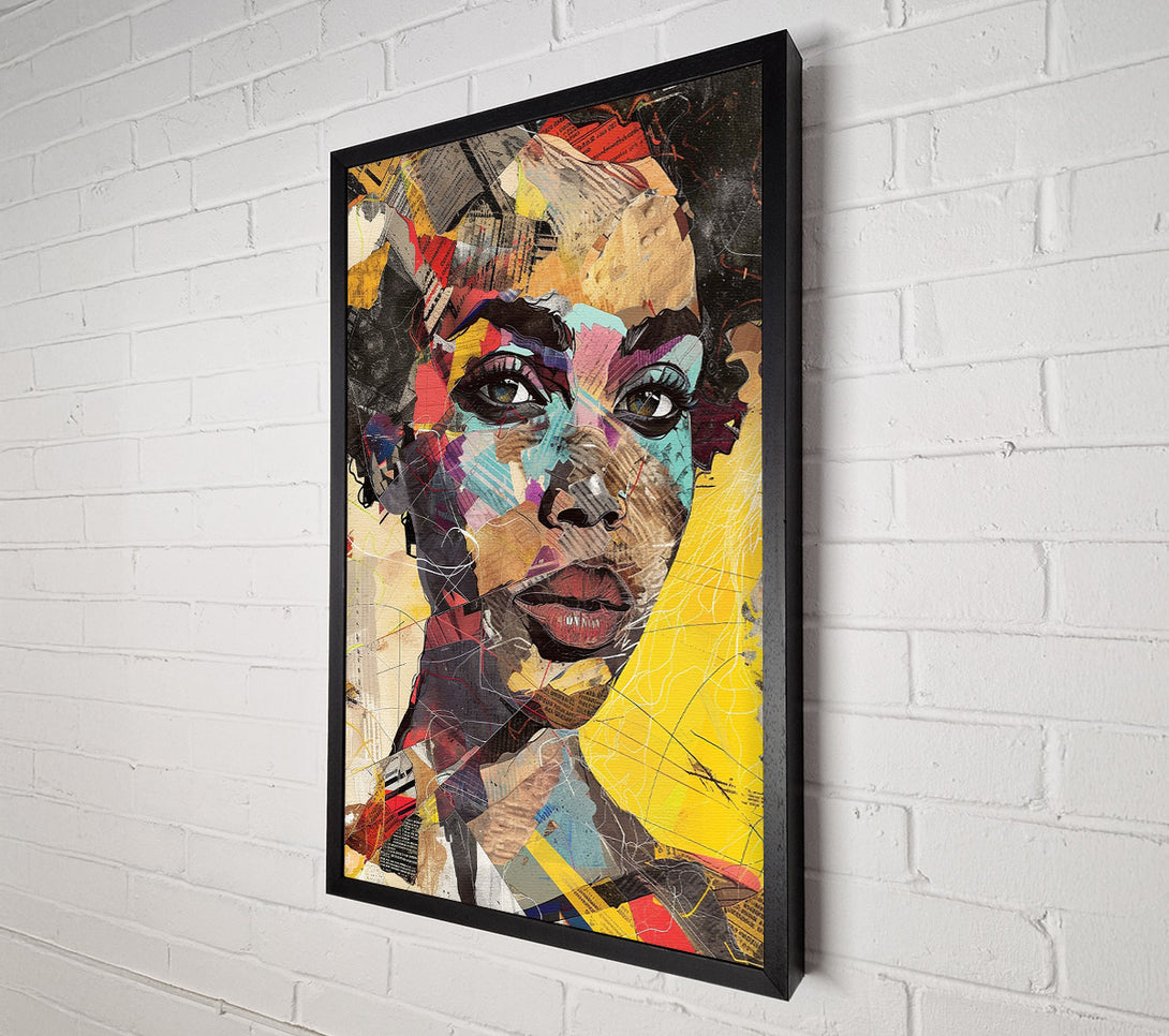  A Canvas Print of Collage Woman Art Canvas Print