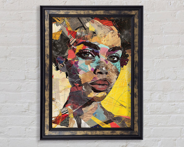 Collage Woman Art Framed Print