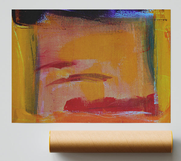 Golden Hues And Strokes Print