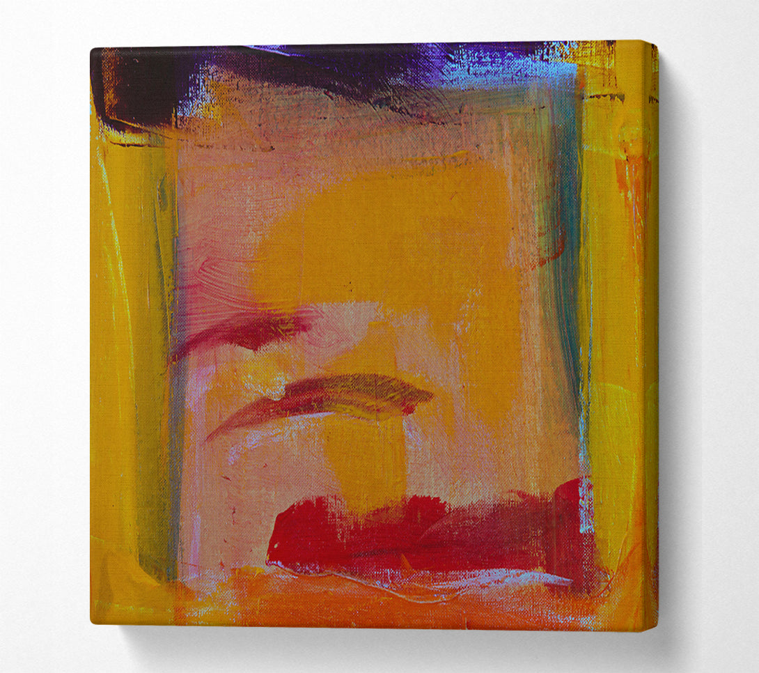  A Canvas Print of Golden Hues And Strokes Canvas Print