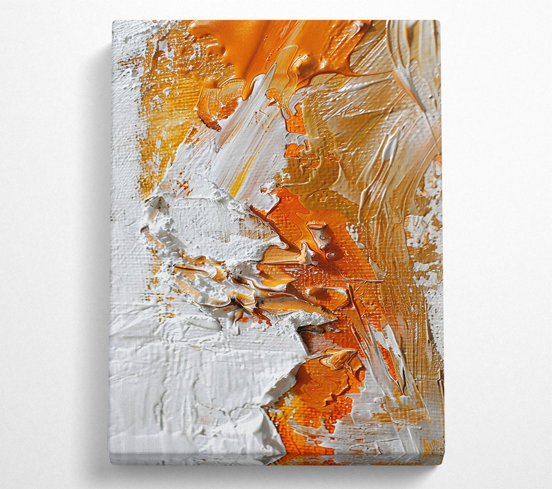  A Canvas Print of Orange Abstract Expressionism Canvas Art