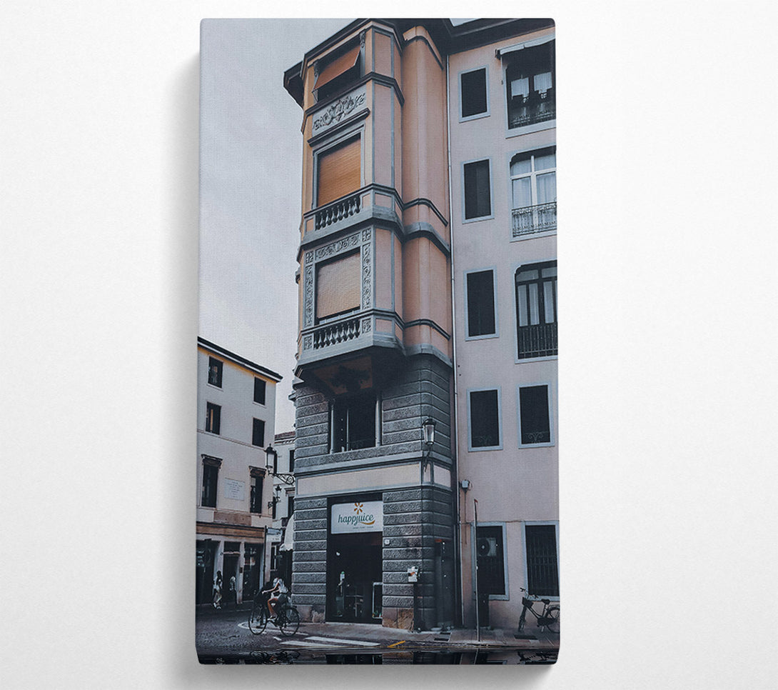  A Canvas Print of Greystone Corner Building Canvas Wall Art