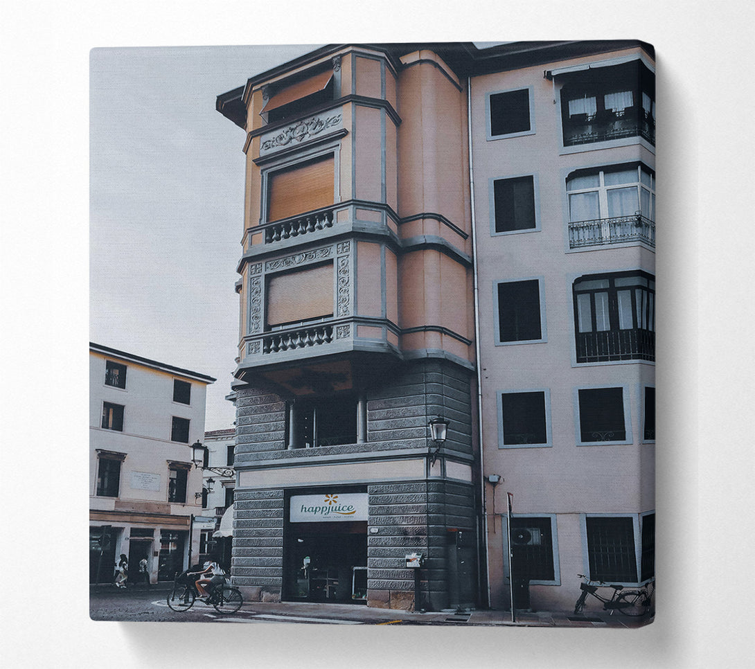  A Canvas Print of Greystone Corner Building Canvas Wall Art