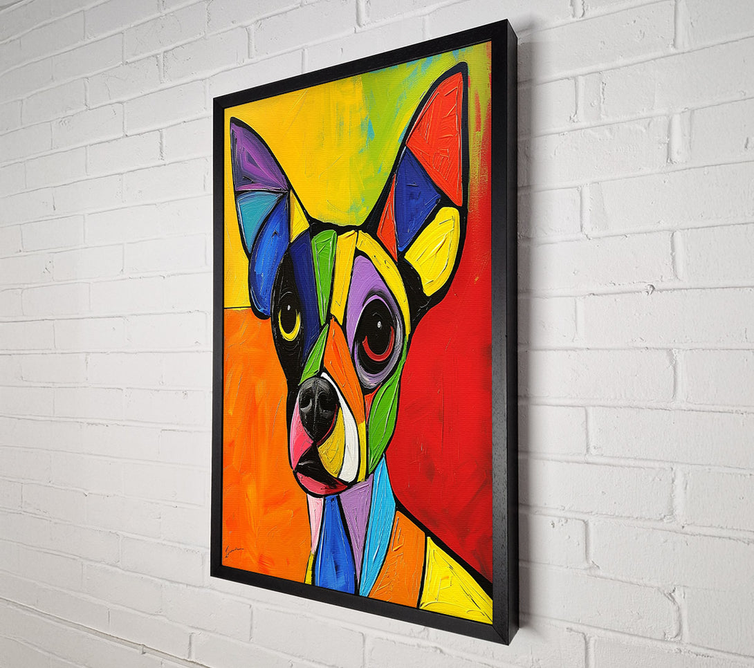  A Canvas Print of Colour Chihuahua Canvas Wall Art