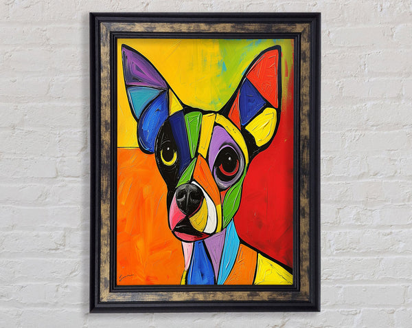 Colour Chihuahua Framed Print