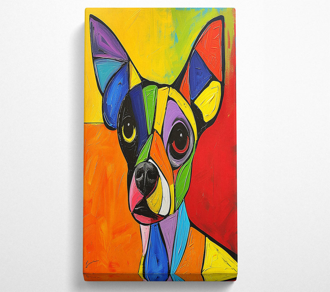  A Canvas Print of Colour Chihuahua Canvas Wall Art