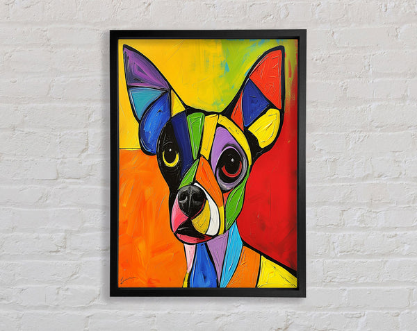 Colour Chihuahua Framed Print