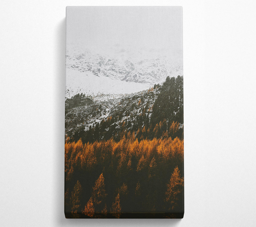  A Canvas Print of Golden Snow-Capped Peaks Canvas Wall Art