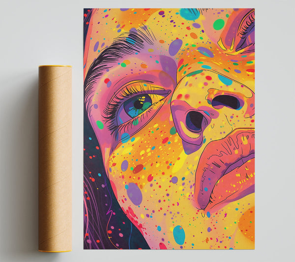 Yellow Dotted Gaze Giclee Print