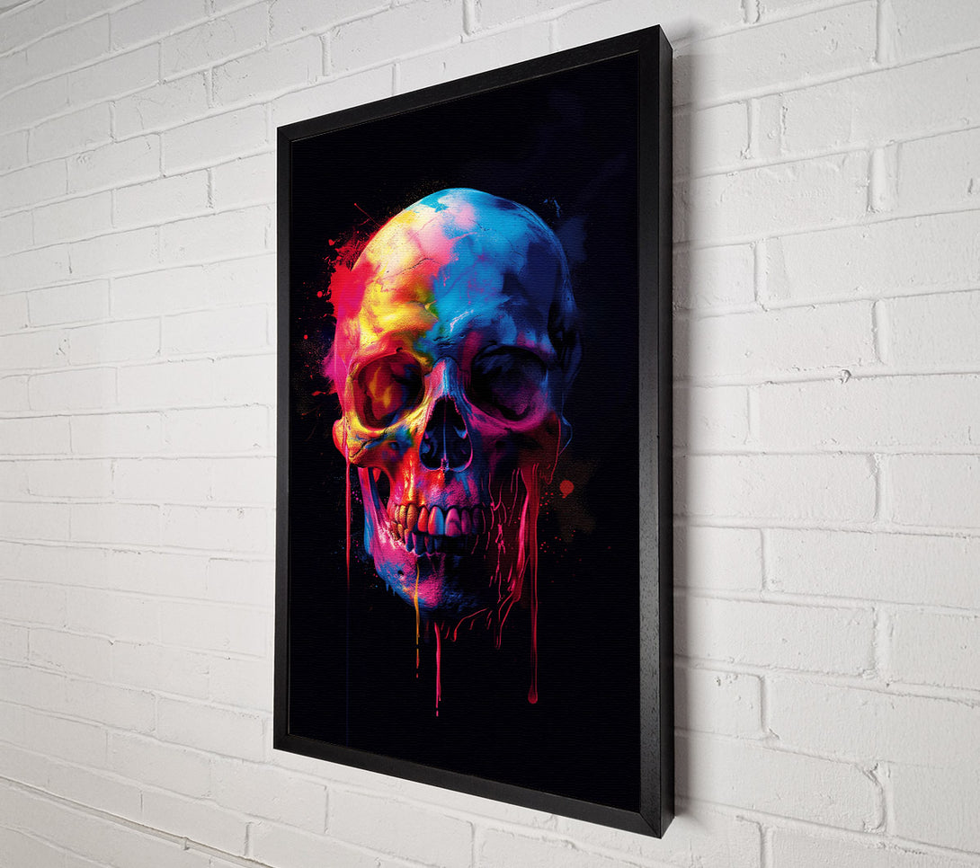  A Canvas Print of Colour Explosion Skull Canvas Print