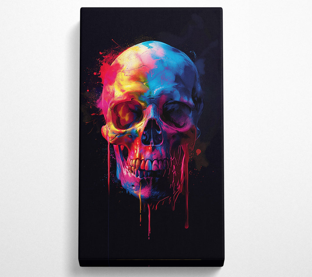  A Canvas Print of Colour Explosion Skull Canvas Print