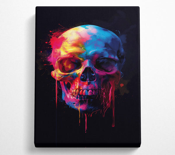  A Canvas Print of Colour Explosion Skull Canvas Print