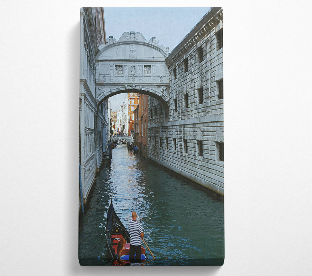  A Canvas Print of Gondola Under Blue Bridge Canvas Art