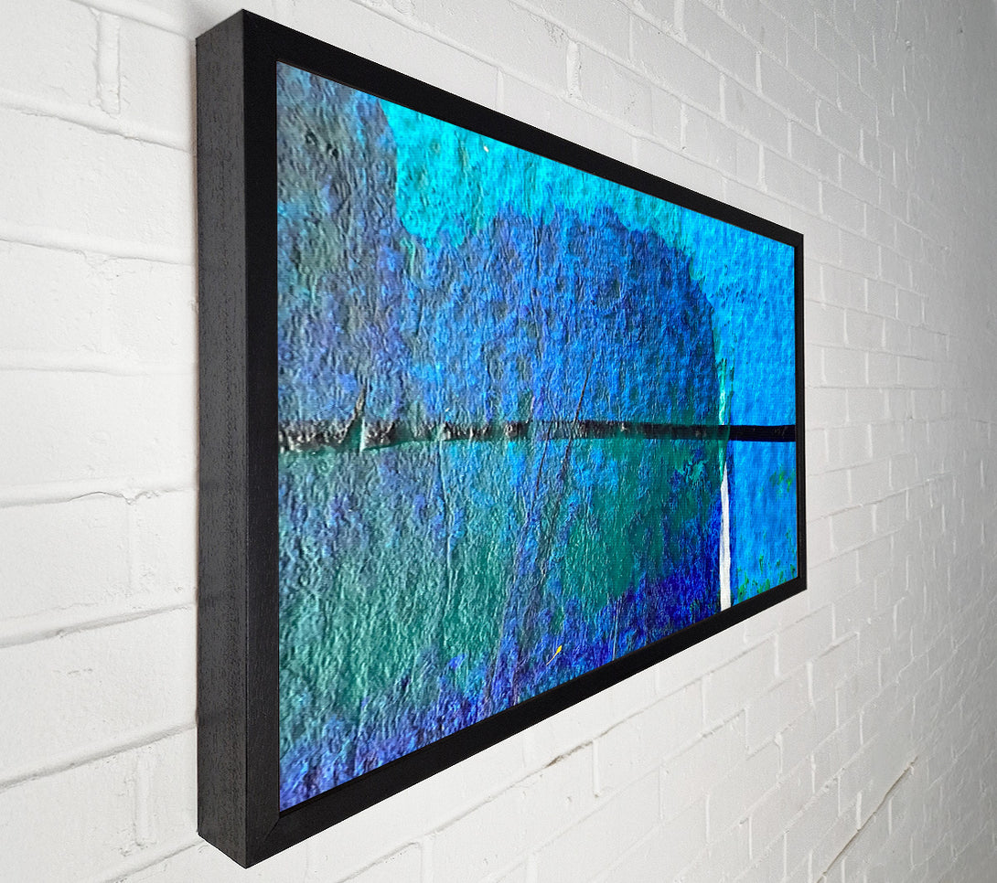  A Canvas Print of Azure Abstract Landscape Canvas Art